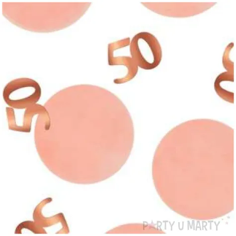 konfetti 50 urodziny rozowo zlote folat 25g