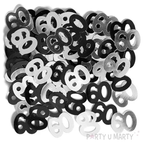 konfetti 60 czarno srebrne unique 14g