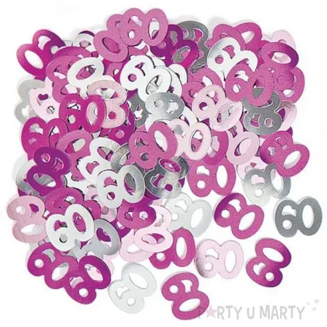 konfetti 60 rozowo srebrne unique 14g