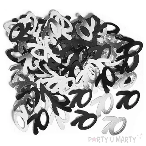konfetti 70 czarno srebrne unique 14g