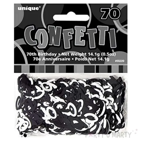 konfetti 70 czarno srebrne unique 14g