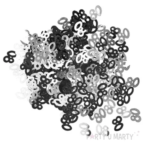 konfetti 80 czarno srebrne unique 14g
