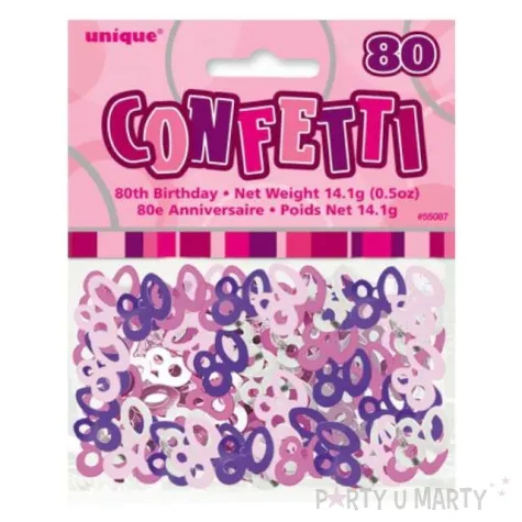 konfetti 80 rozowo srebrne unique 14g