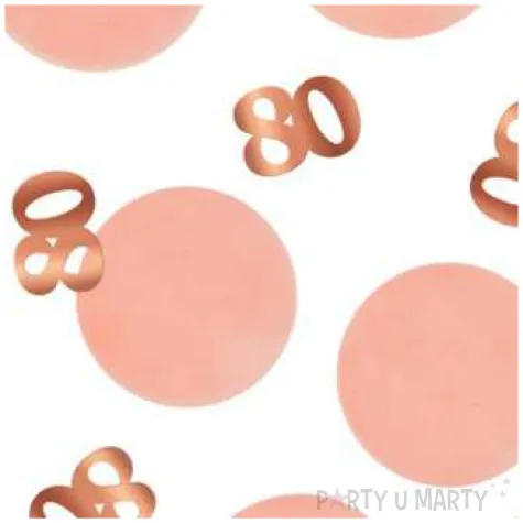 konfetti 80 urodziny rozowo zlote folat 25g