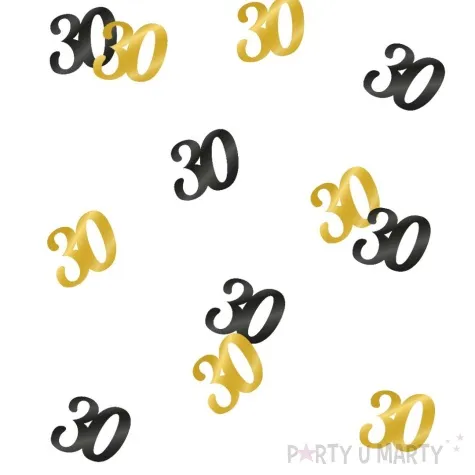 konfetti classy liczba 30 czarno zlote pd party 1 opak