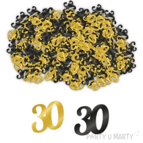 konfetti classy liczba 30 czarno zlote pd party 1 opak