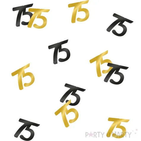 konfetti classy liczba 75 czarno zlote pd party 1 opak