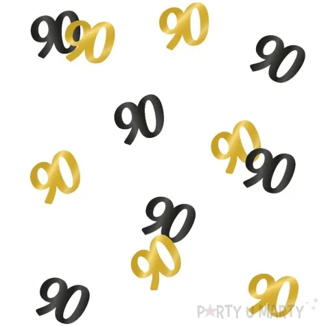 konfetti classy liczba 90 czarno zlote pd party 1 opak