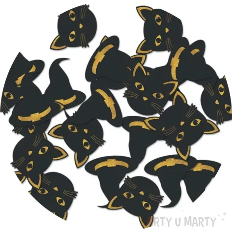 konfetti czarownica i kot halloween congee 30 szt