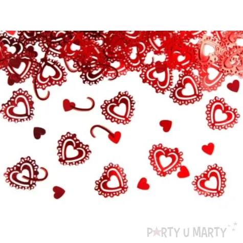 konfetti czerwone serca 15 g 1 op