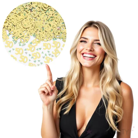 konfetti dekoracja 50 urodziny zlote amscan 14 g