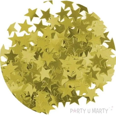 konfetti gwiazdki foliowe zlote unique 14g
