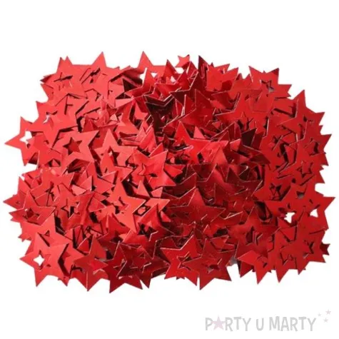 konfetti gwiazdki pelne czerwone titanum 14 g