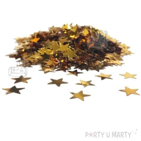 konfetti gwiazdki zlote ciemne