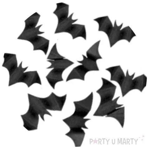 konfetti halloween nietoperze czarne 3 7 x 7 5 cm 10 szt