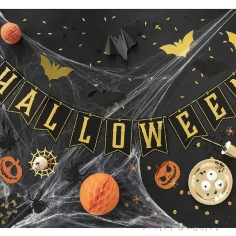 konfetti halloween nietoperze czarno zlote partypal 15 g