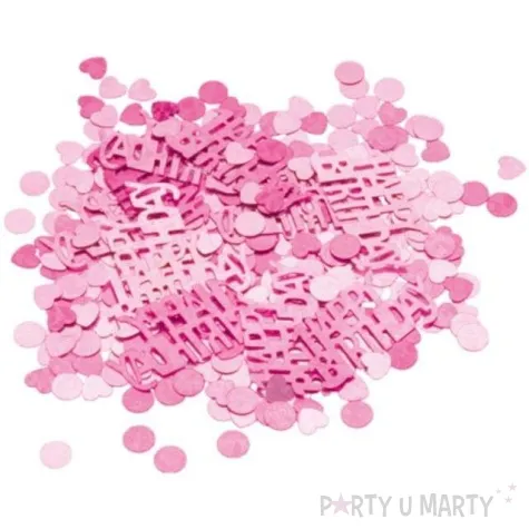 konfetti happy birthday girl kolka i serca rozowy amscan 15 g
