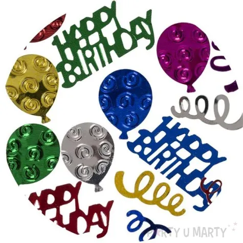 konfetti happy birthday metalowe mix ootb