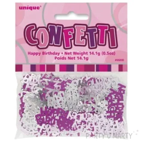 konfetti happy birthday rozowe unique 14g