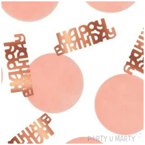 konfetti happy birthday urodziny rozowo zlote folat 25g