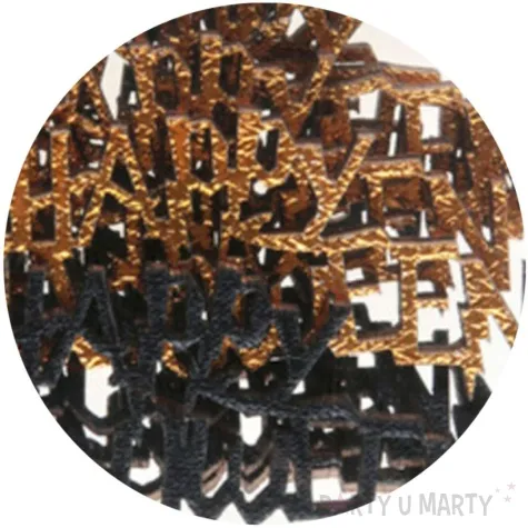 konfetti happy halloween zloto czarne santex 10 szt