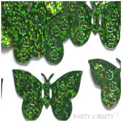 konfetti holograficzne motyle zielone 15g 1op