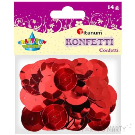konfetti koleczka czerwone titanum 14 g