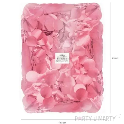 konfetti koleczka foliowe rozowe zloto partypal 500 g