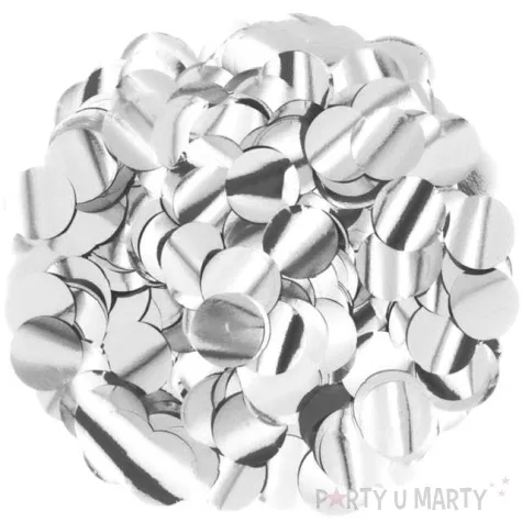 konfetti koleczka foliowe srebrne partypal 15 g