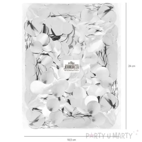 konfetti koleczka foliowe srebrne partypal 500 g