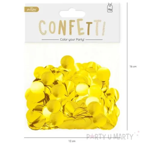 konfetti koleczka foliowe zlote partypal 15 g