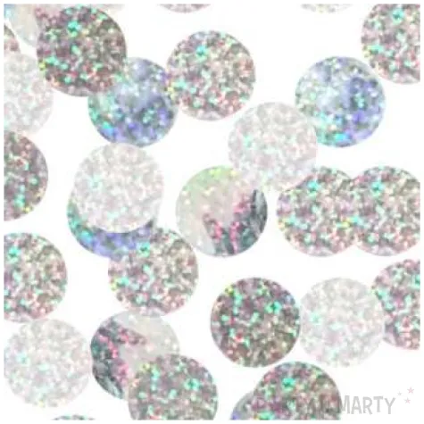 konfetti koleczka godan srebrny holograficzny 2 cm 250 g