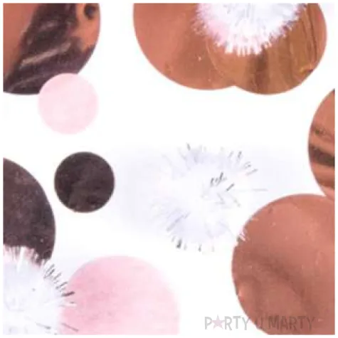 konfetti koleczka i pomponiki rozowe zloto amscan 16 g