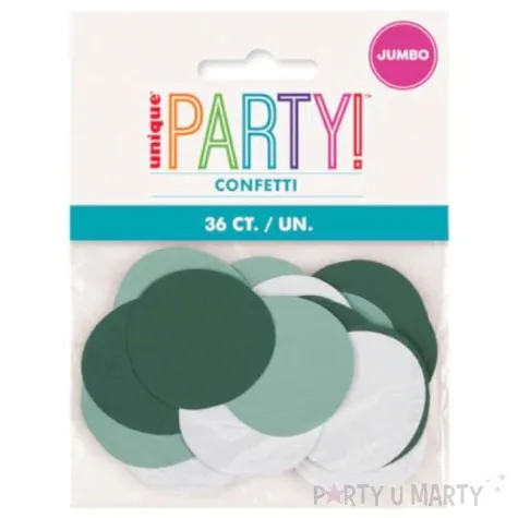 konfetti kolka matowe botanical zielono biale unique 36 szt