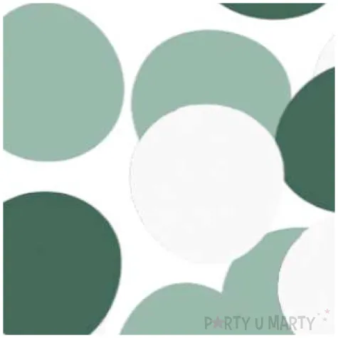 konfetti kolka matowe botanical zielono biale unique 36 szt