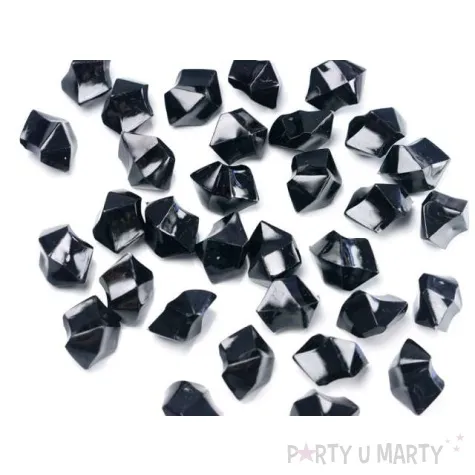 konfetti krysztalowy lod czarne 25 mm 50 szt