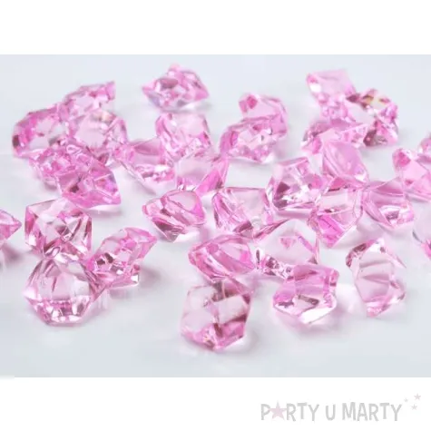 konfetti krysztalowy lod rozowe 25 mm 50 szt