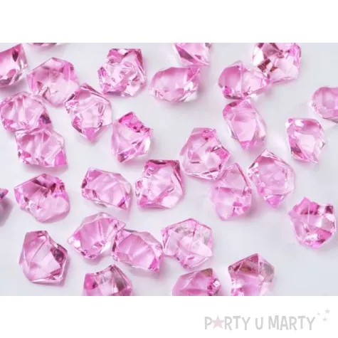 konfetti krysztalowy lod rozowe 25 mm 50 szt