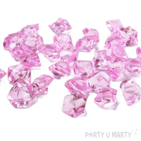 konfetti krysztalowy lod rozowe 25 mm 50 szt