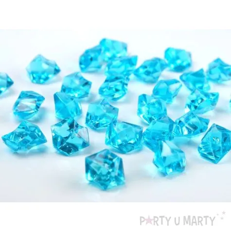 konfetti krysztalowy lod turkusowe 25 mm 50 szt