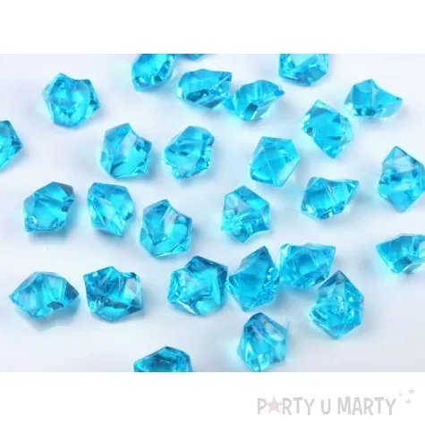 konfetti krysztalowy lod turkusowe 25 mm 50 szt