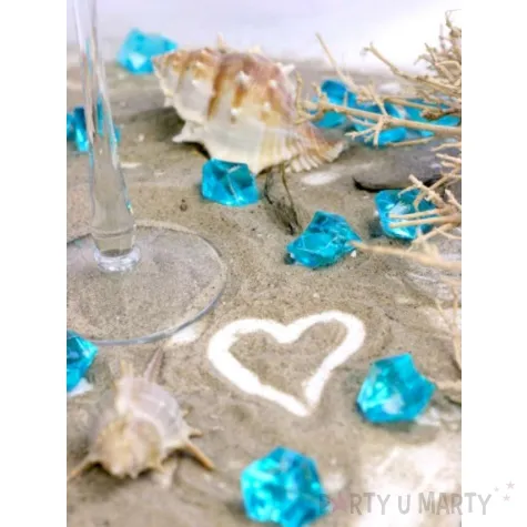 konfetti krysztalowy lod turkusowe 25 mm 50 szt