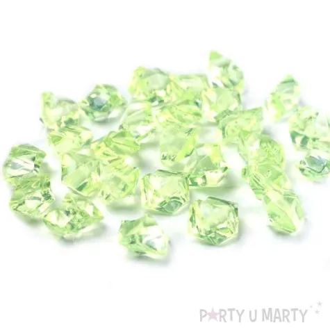 konfetti krysztalowy lod zielone jasne 25 mm 50 szt