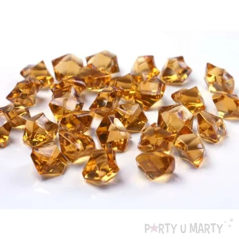 konfetti krysztalowy lod zlote 25 mm 50 szt