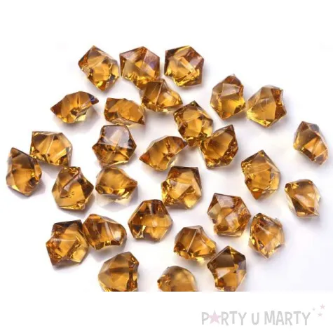 konfetti krysztalowy lod zlote 25 mm 50 szt