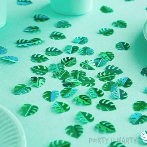 konfetti liscie monstery metalizowane zielone partydeco 15g