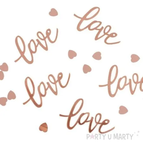 konfetti love beautiful wedding rozowe zloto 13 g