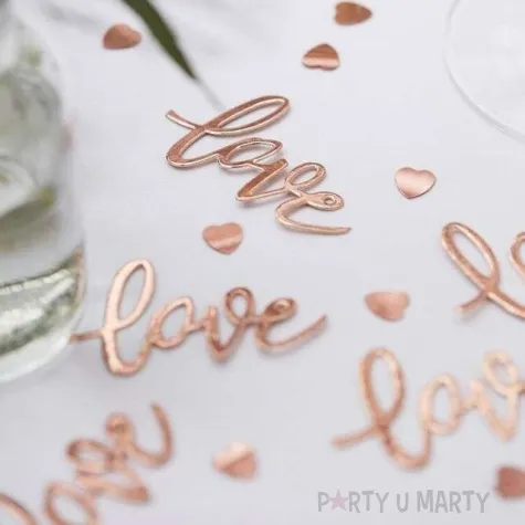 konfetti love beautiful wedding rozowe zloto 13 g