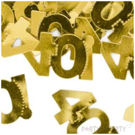 konfetti metalizowane liczba 40 zlote partydeco 15 g