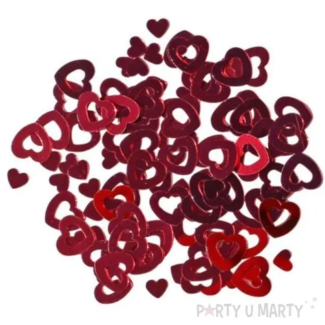konfetti milosne serca walentynki czerwone amscan 15 g